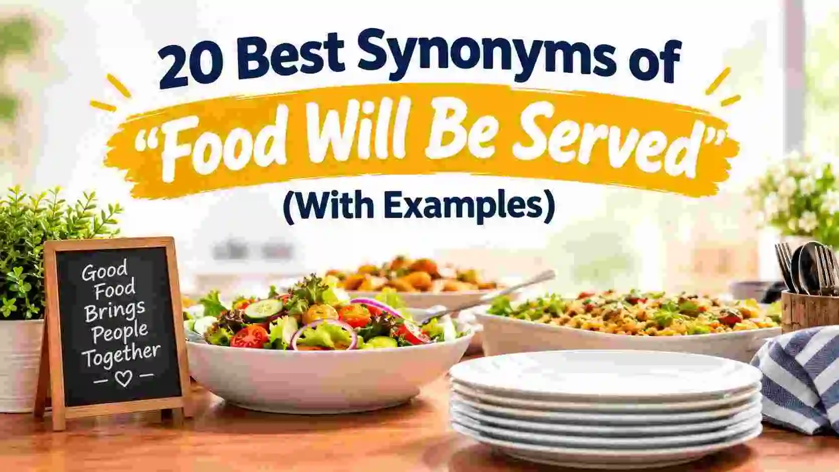 Best Synonyms of “Food Will Be Served” (With Examples)