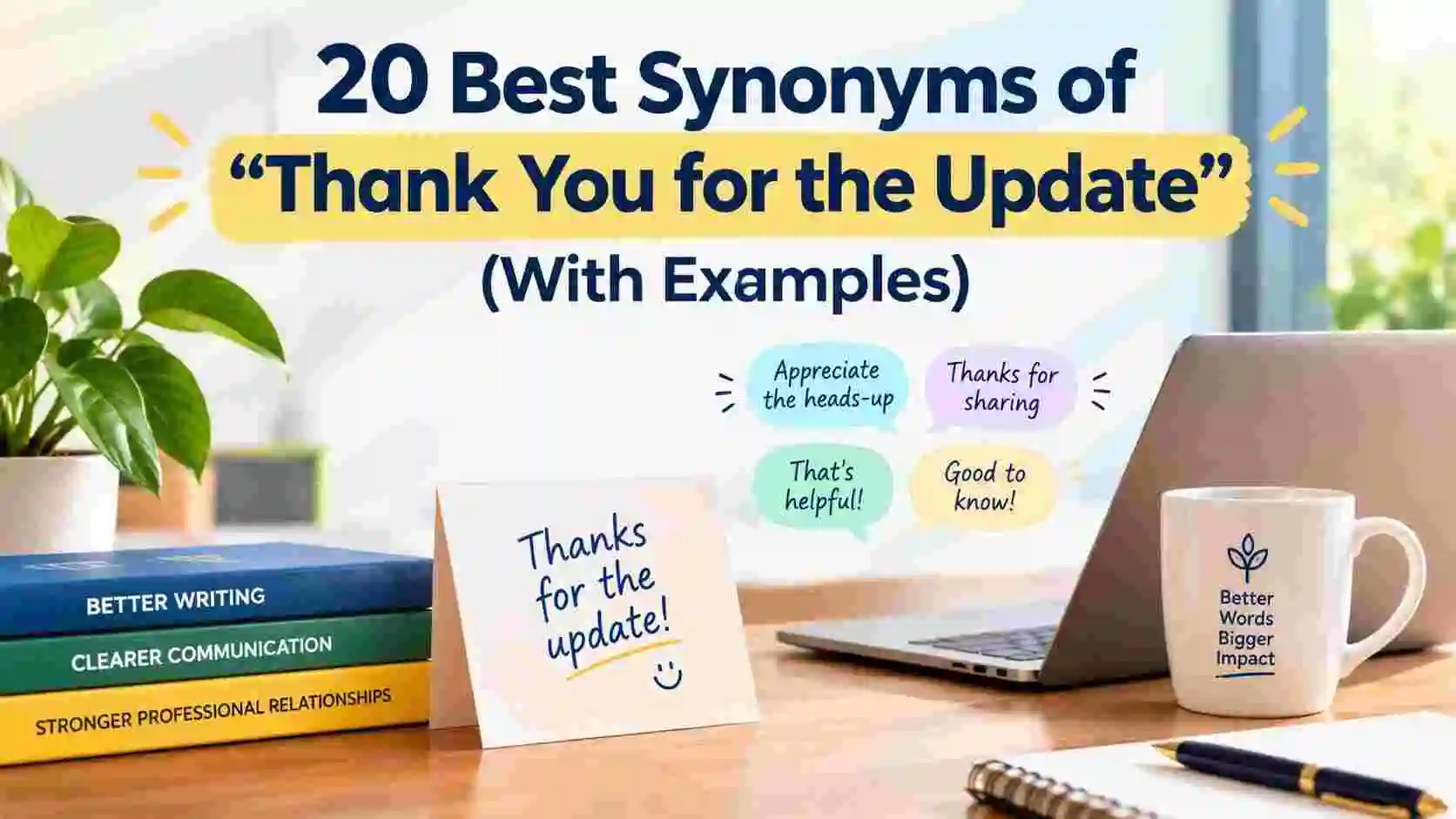 Best Synonyms of “Thank You for the Update” (With Examples)