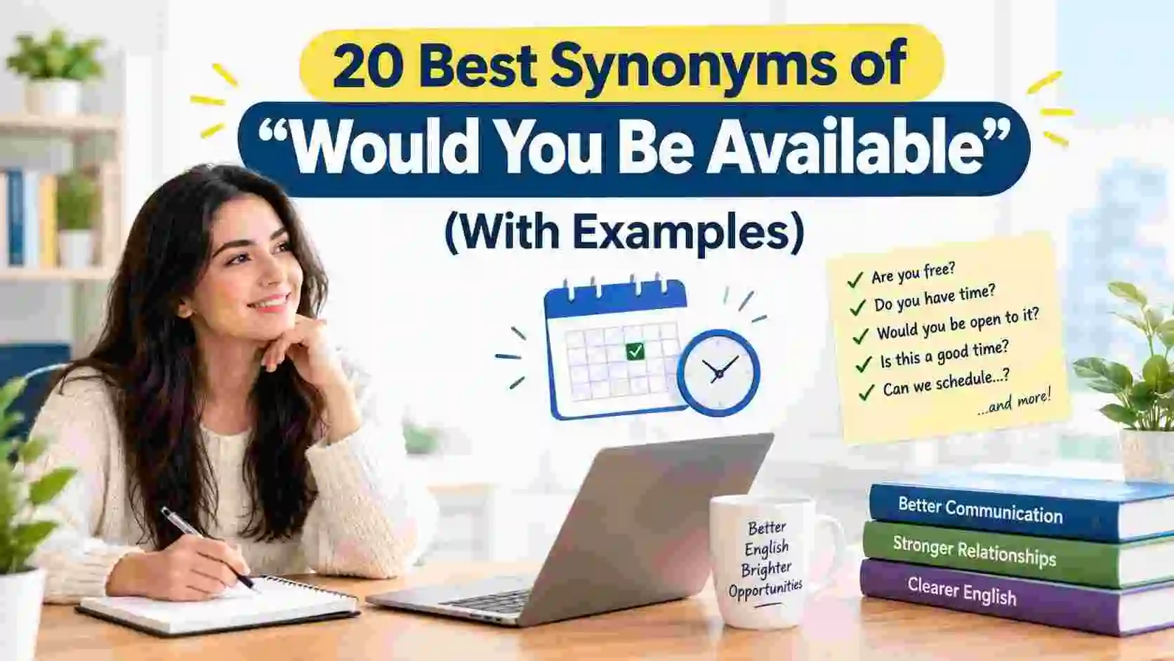Best Synonyms of “Would You Be Available” (With Examples)