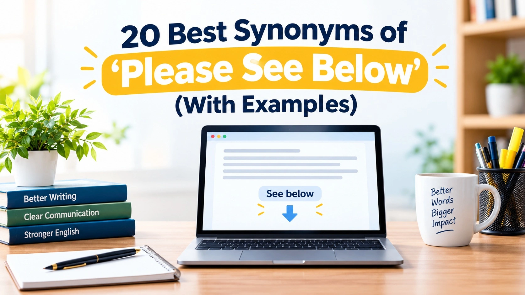 Best Synonyms of “Please See Below” (With Examples)